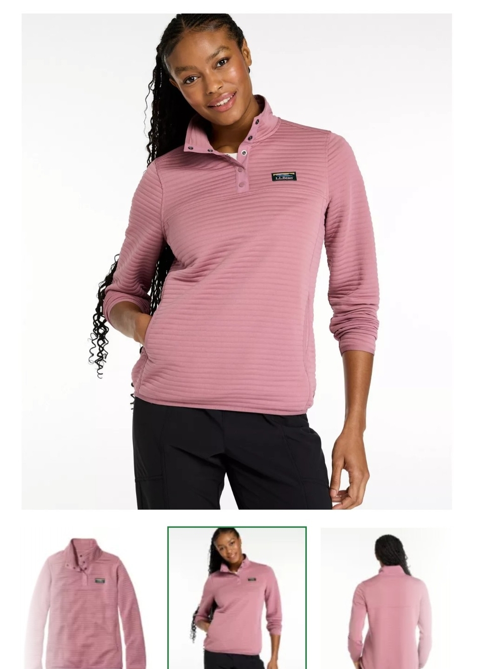 L.L. Bean Airlight Knit Snap-Button  Pullover